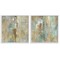Stupell Industries Blue & Rustic Gold Composition 2pc Framed Giclee Wall Art Set Design by Justin Turner